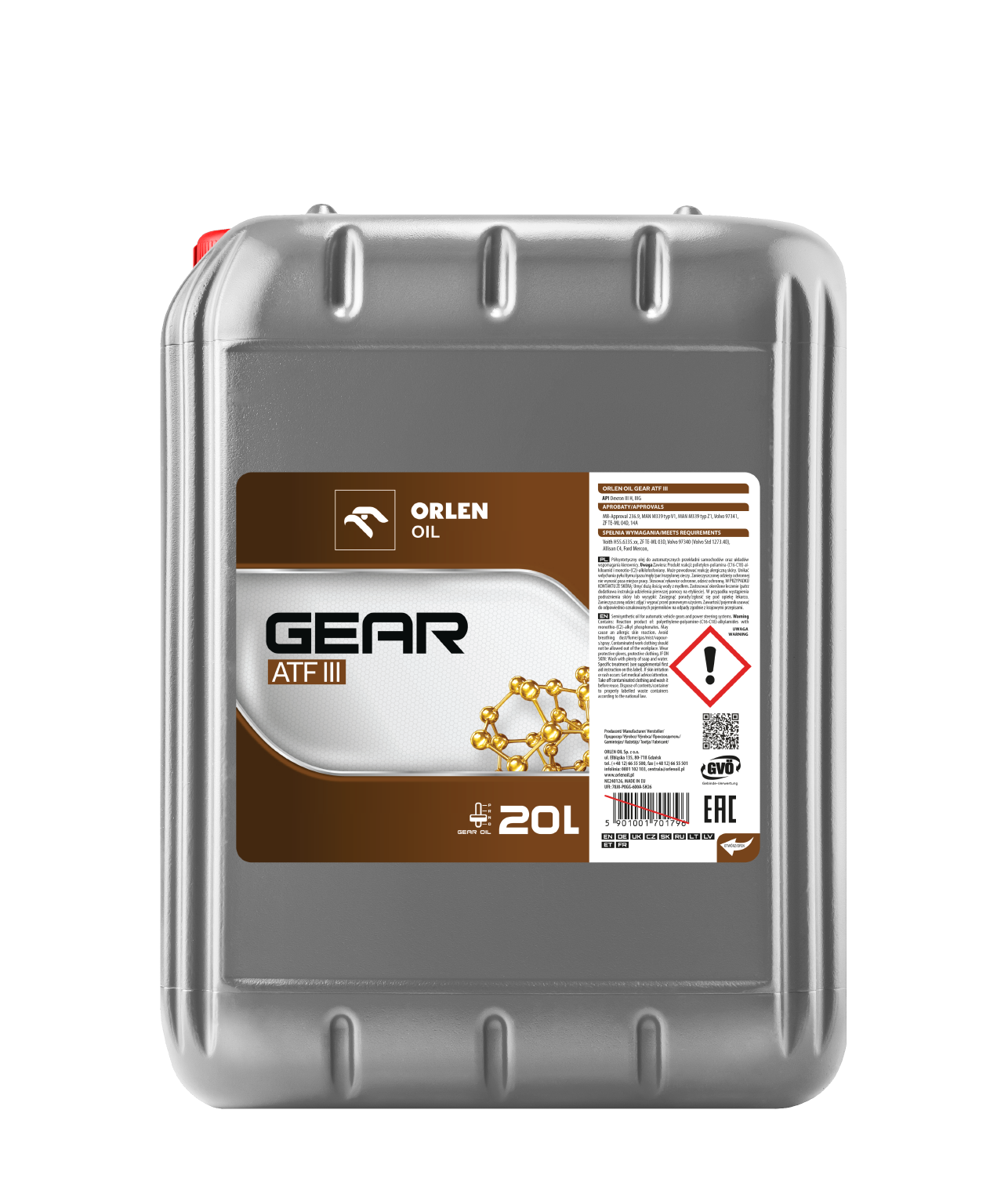 Олива трансмісійна ORLEN O.OIL GEAR ATF III (20L)